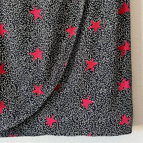 & other stories Nautical Star Print Wrap Mini Skirt Size US 6 4th of July USA - Picture 3 of 10